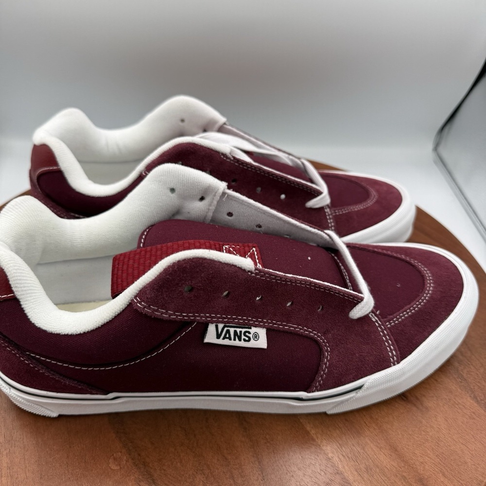 Vans Chukka Push Iconic Shoes Burgandy/White Fat Tongue Unisex Sz M/11.5 - W/13